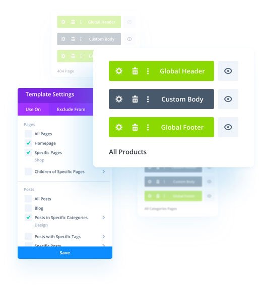 Sneak peek de templates en Divi 4