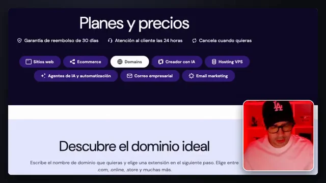 Buscar y comprar un dominio en Hostinger
